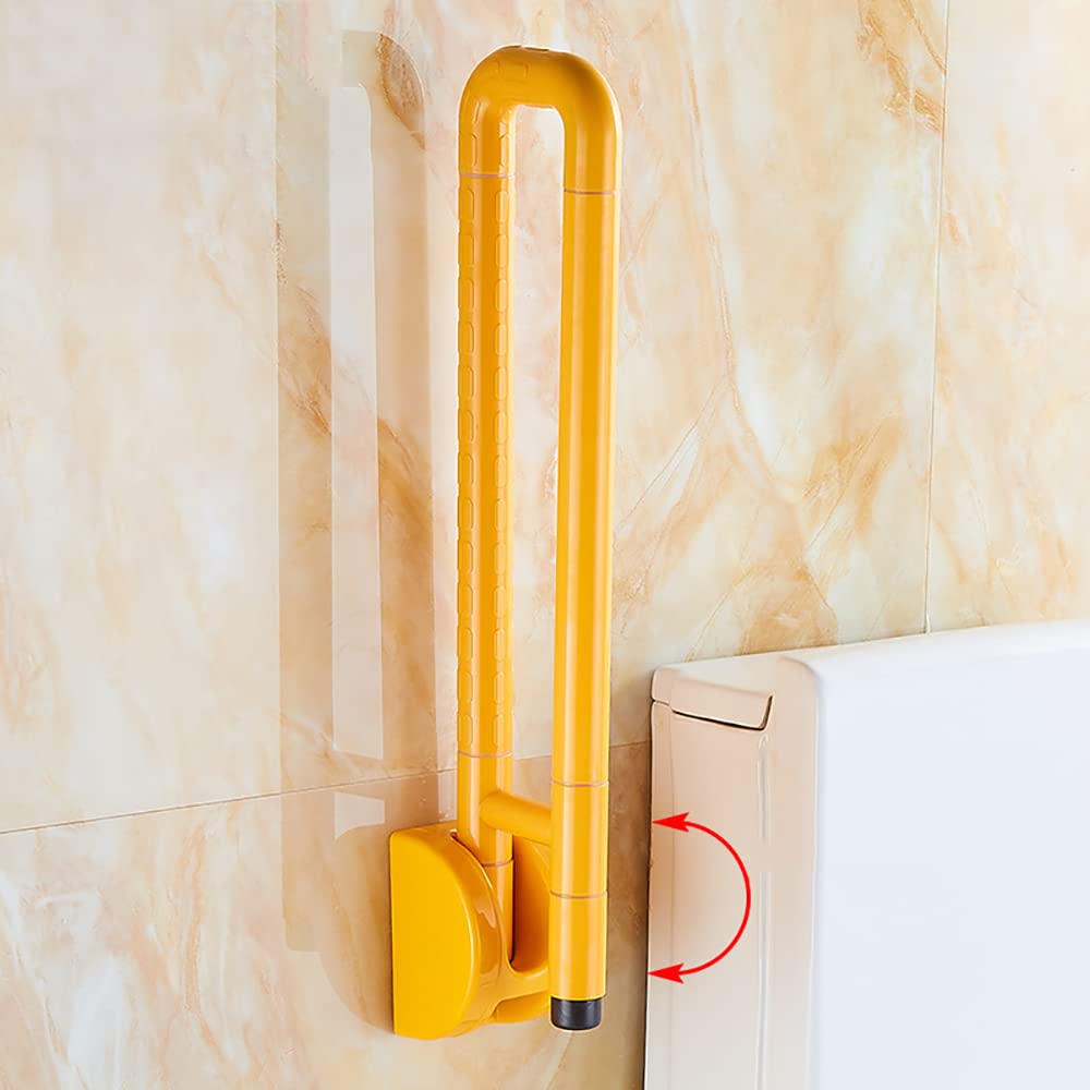 Anti-Slip Shower Grab Bar - 58.5CM Adjustable Bathroom Safety Handle with Luminous Strip (90° Angle) - Ideal for Elderly, Disabled & Mobility Assistance in Showers, Toilets & Wet Areas
