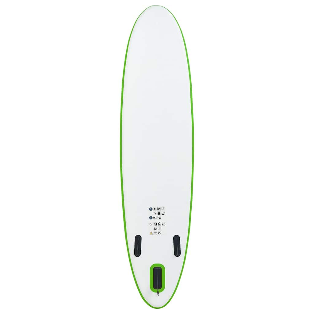 Inflatable Stand Up Paddle Board Set - 13.8ft Green & White SUP with Accessories | Portable for Lakes, Rivers & Ocean Paddling