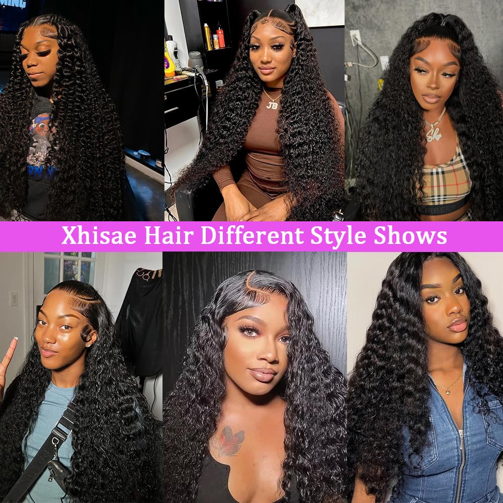 30 Inch Deep Wave Lace Front Wigs Human Hair - 200% Density 13x6 HD Transparent Lace - Pre Plucked Curly Human Hair Wig for Women with Baby Hair | Natural Look for Daily Wear, Parties & Special Occasions
