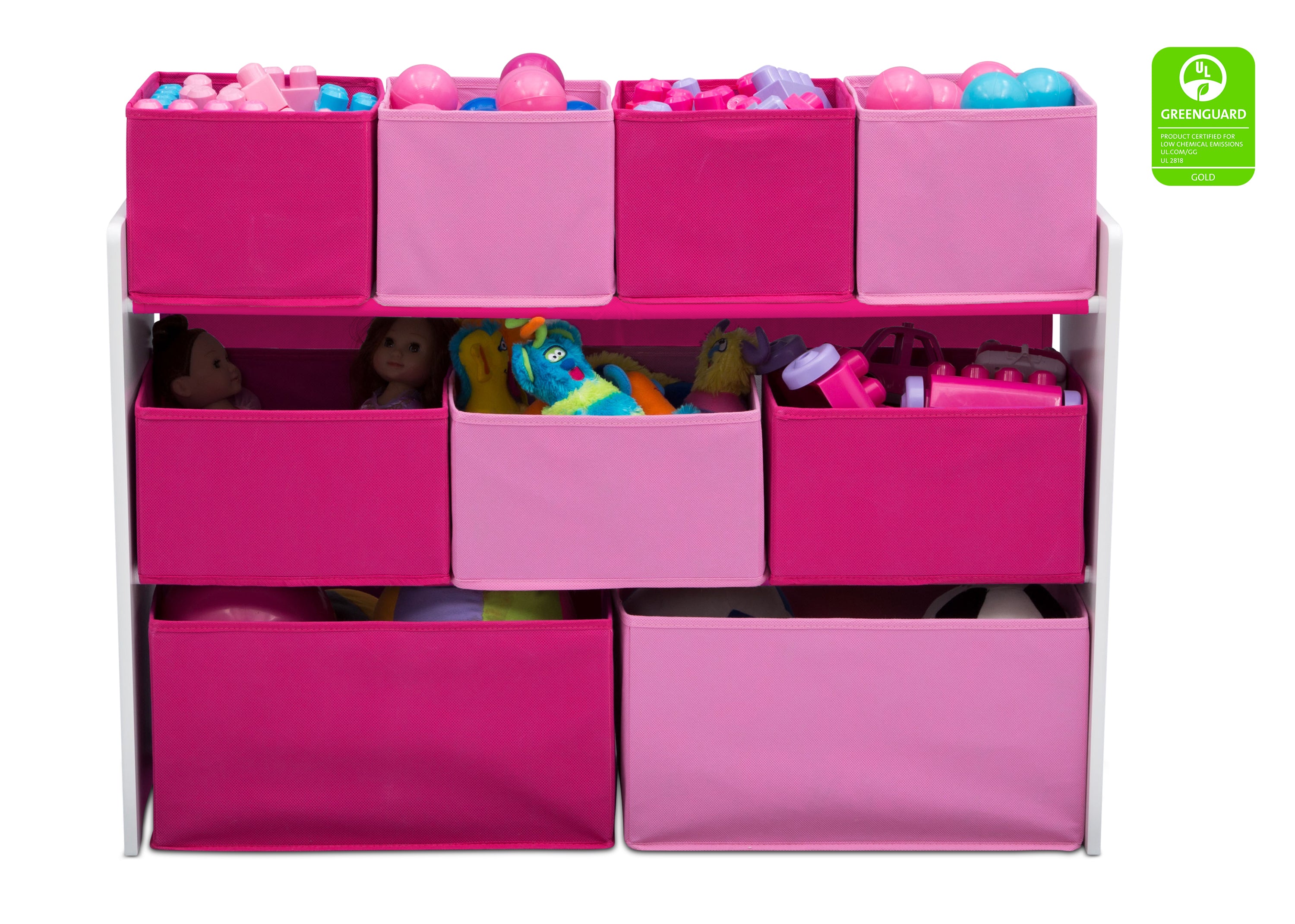 Deluxe Multi Bin Toy Organizer with Storage Bins - Kids Room Organization Solution for Toys, Books & Crafts - Perfect for Playrooms, Daycares & Home Storage