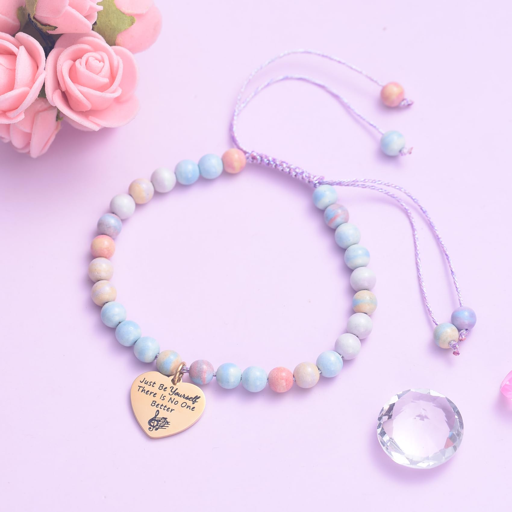 Taylor Swift Inspired Natural Stone Bracelet - Handmade Adjustable Beaded Bracelet for Women, Girls, Teens - Perfect Gift for Fans, Daughters, Friends - Great for Concerts, Birthdays, Everyday Wear