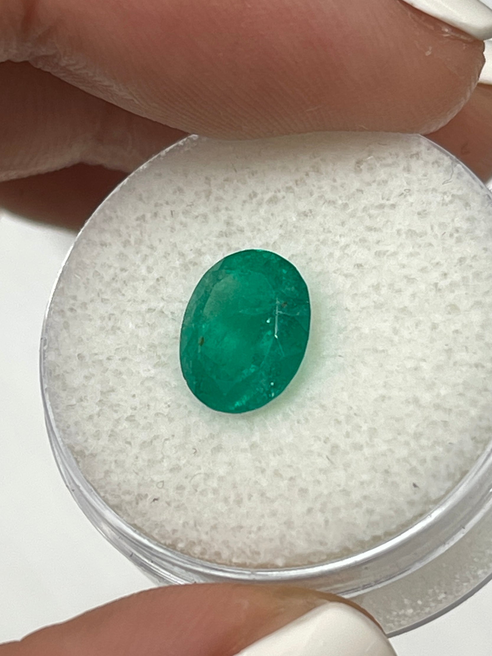 2.03 Carat 9x8mm Dark Green Natural Colombian Loose Emerald Gemstone - Oval Cut for Jewelry Making, Engagement Rings & Fine Collections