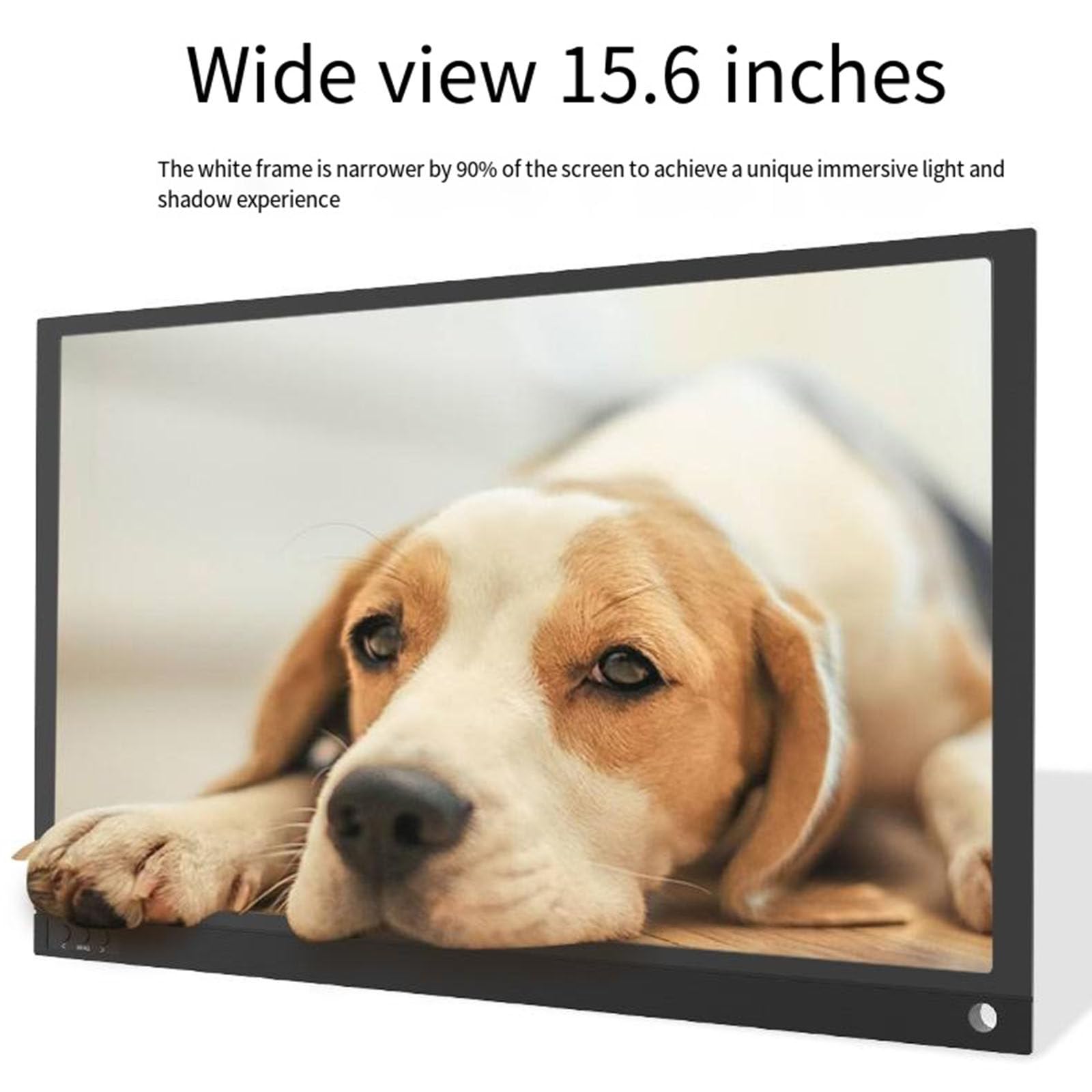 15.6 Inch Portable Monitor - FHD 1920x1080 IPS Screen with Touch, USB-C External Display for Laptop, Phone, Gaming & Travel | Slim Design for Work & Entertainment