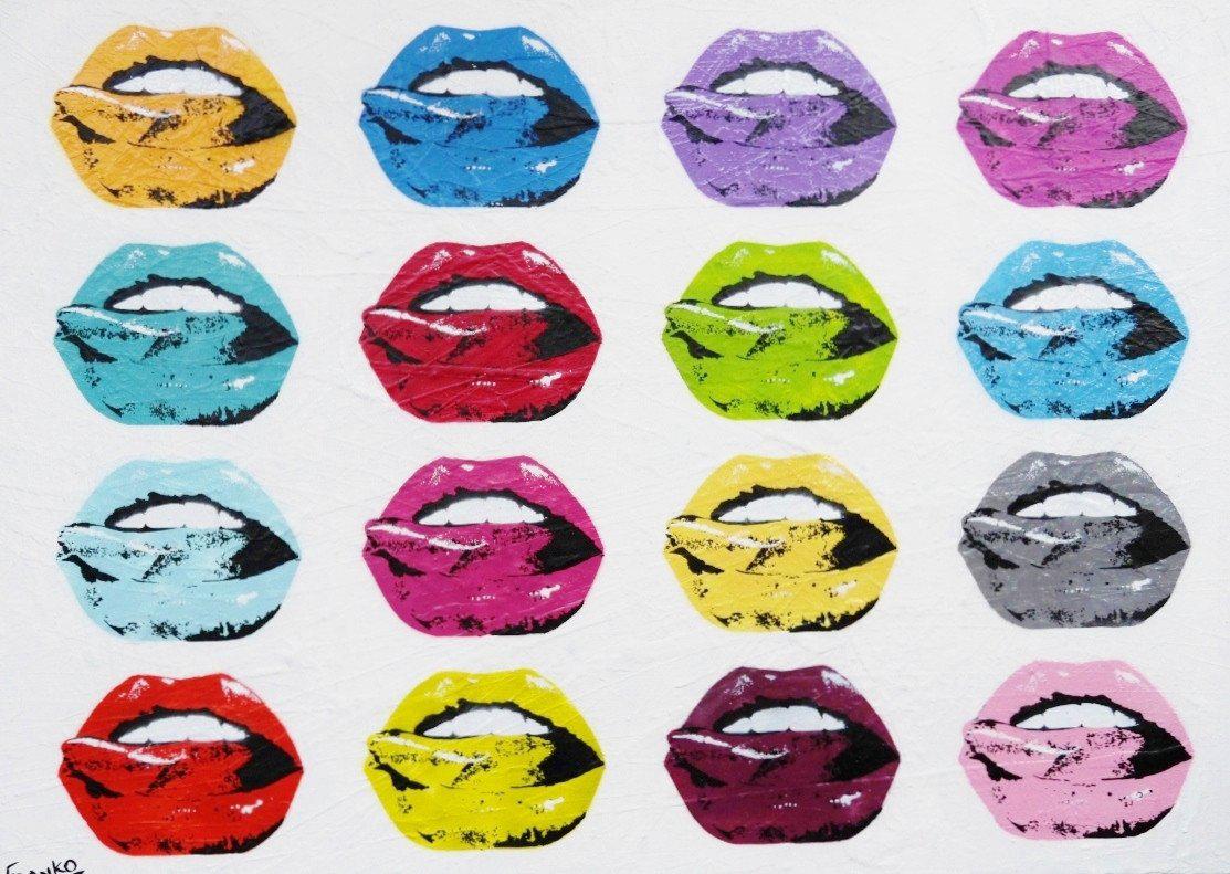 Urban Pop Lips Tongue Art Print - Trendy Wall Decor for Living Room, Bedroom & Office - Modern Pop Art Home Decoration