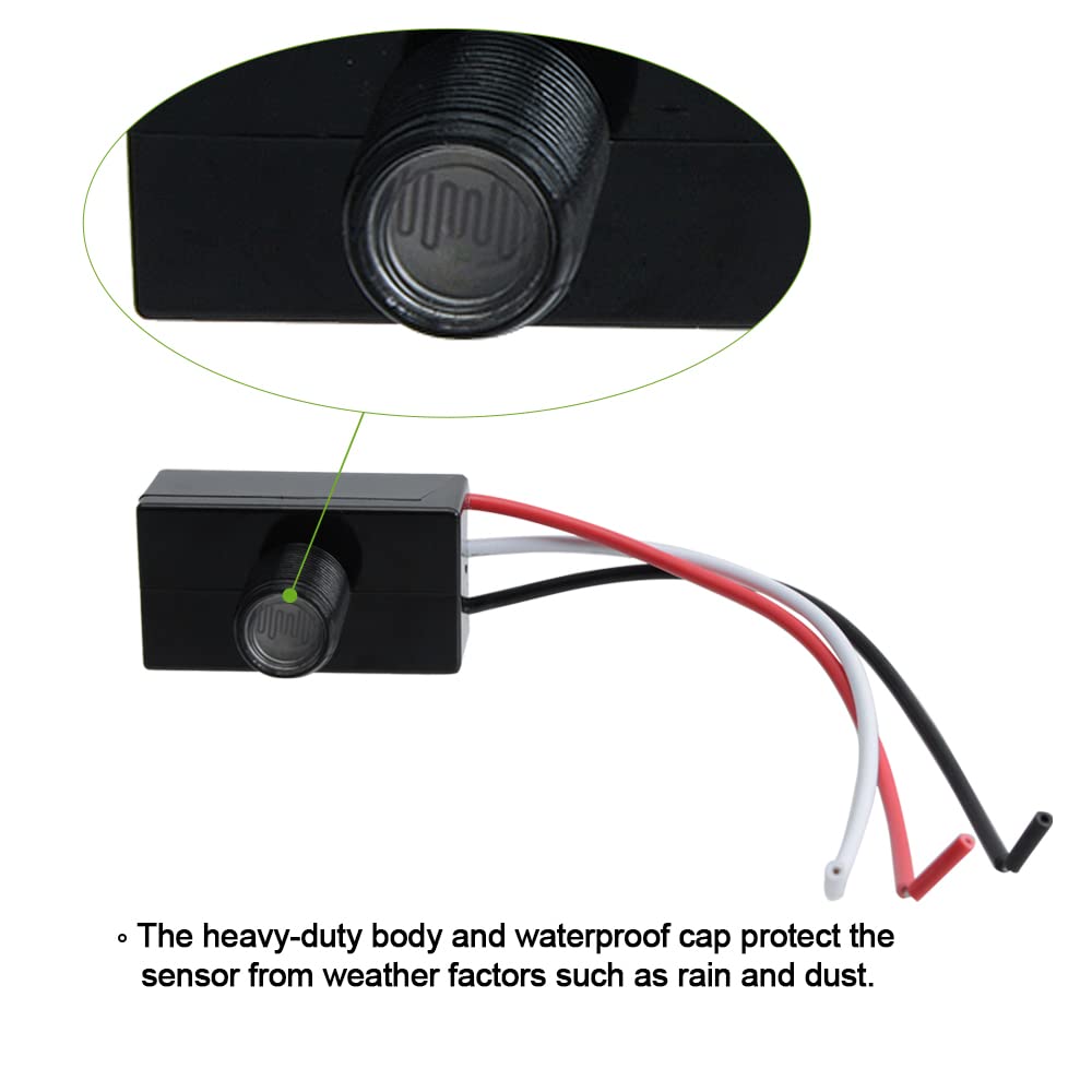 YXQ Photoelectric Switch - AC 120-277V Dusk to Dawn Sensor, Flush Mount Photo Control Eye Switch for Outdoor Lighting (NK-B/E277) | Perfect for Street Lights, Garden Lighting & Security Lights