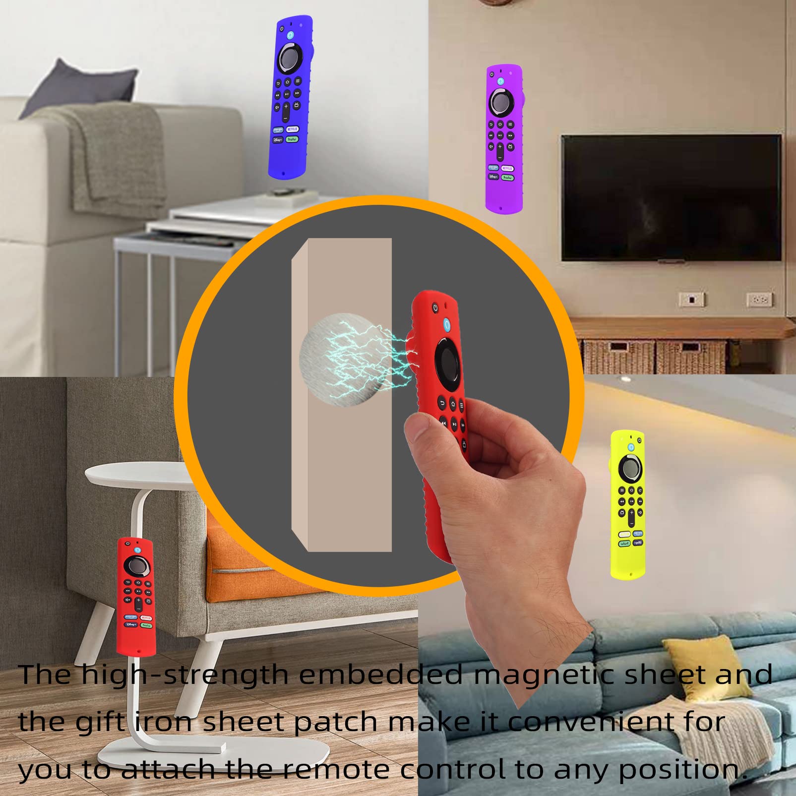 Silicone Remote Cover for Fire TV Stick 3rd Gen 2021 & Fire TV Stick 4K Max - Anti-Slip Protective Case with Magnetic Technology (Glow Green) | Perfect for Home Entertainment, Gaming & Travel Protection