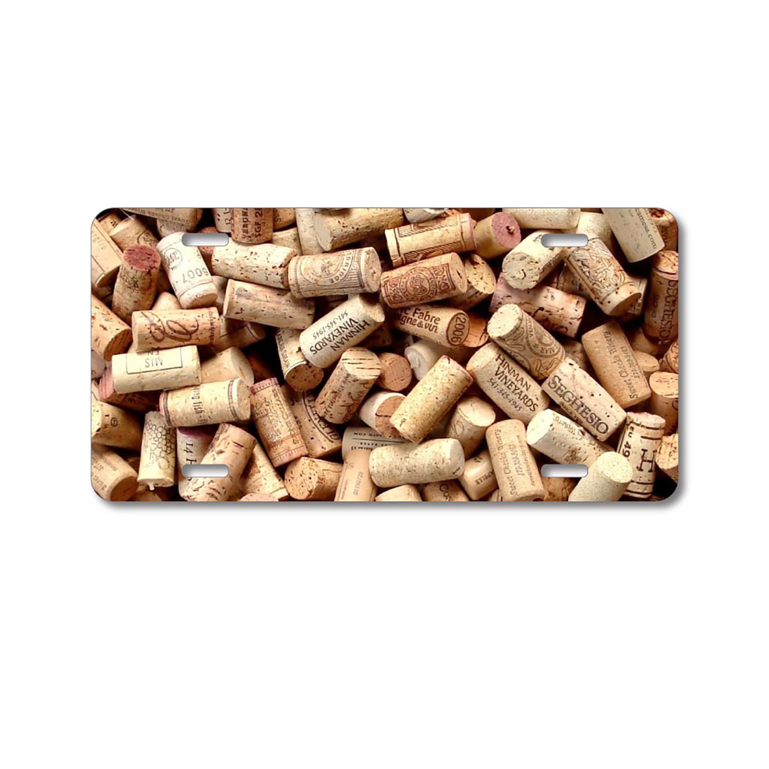 Custom Aluminum Vanity License Plate for Cars - Personalized Front Car Plate with Wine Cork Design | Perfect for Wine Lovers, Car Enthusiasts & Unique Gift Ideas
