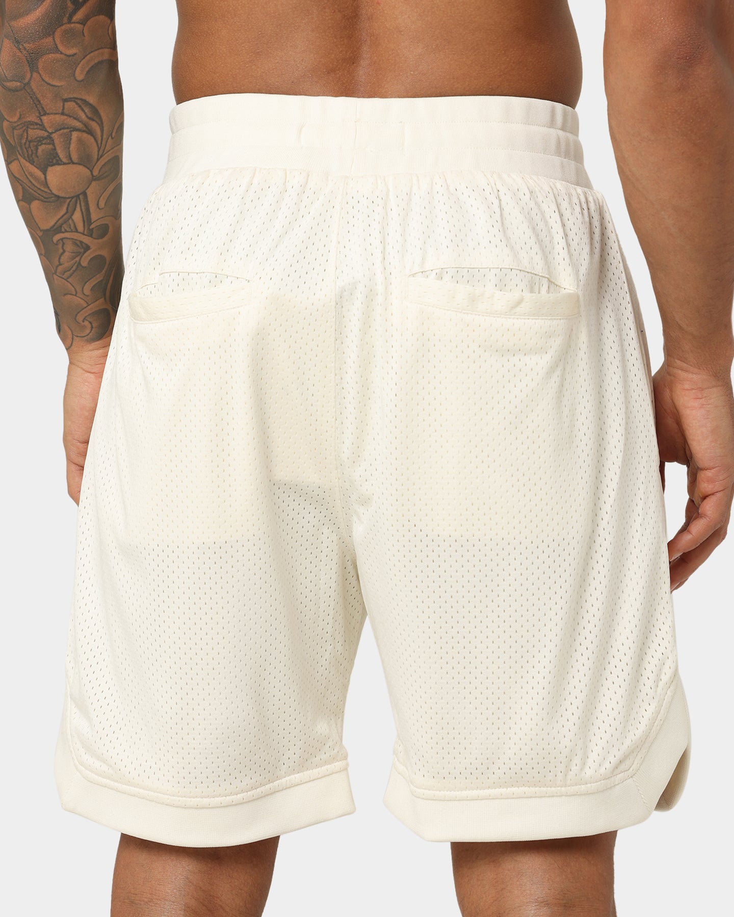 Premium Athletic Basketball Shorts for Men - Breathable & Comfortable Off-White Sports Shorts - Ideal for Basketball, Gym Workouts & Casual Wear