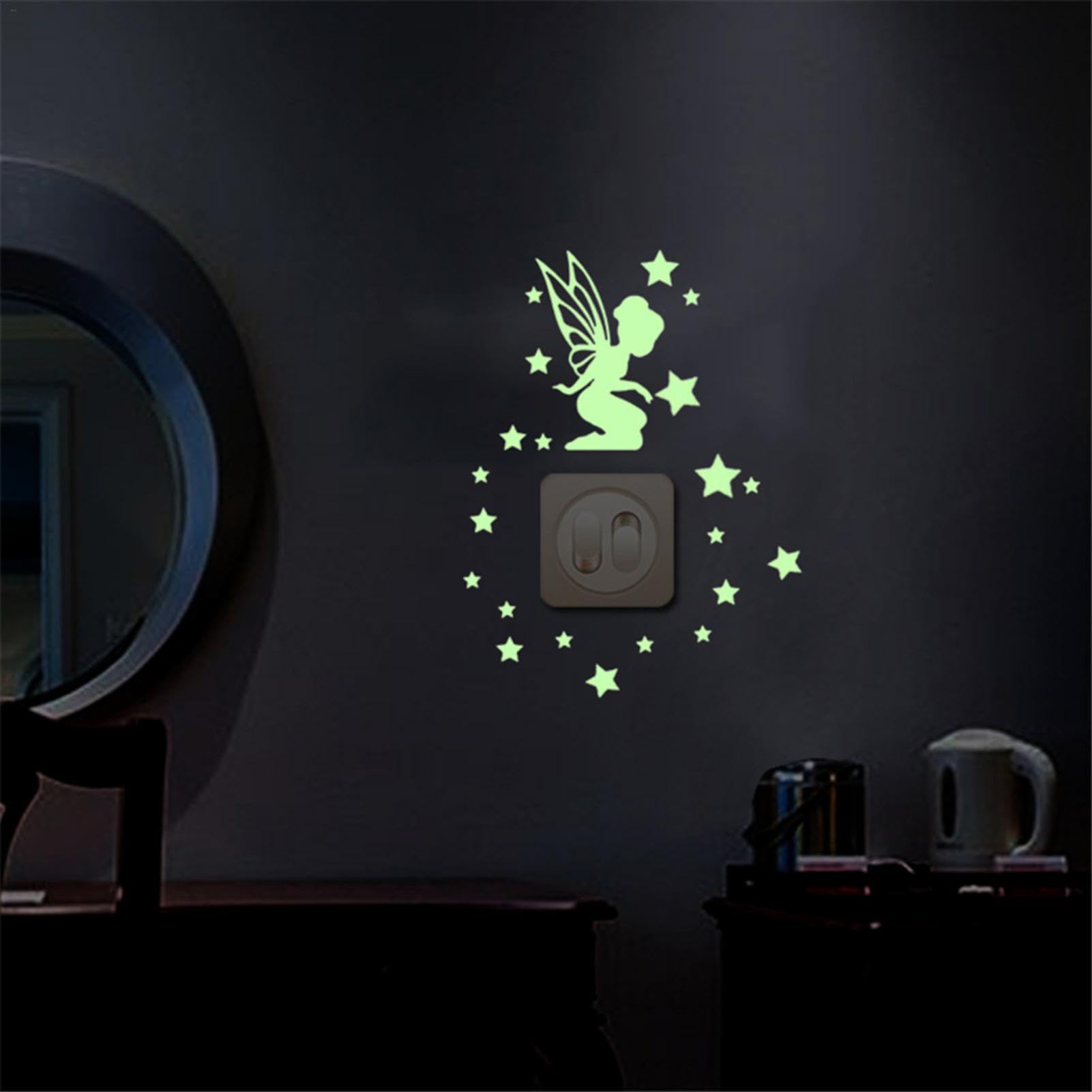Glowing Fairy Wall Decals - Removable Nursery Decor for Kids Bedroom & Ceiling