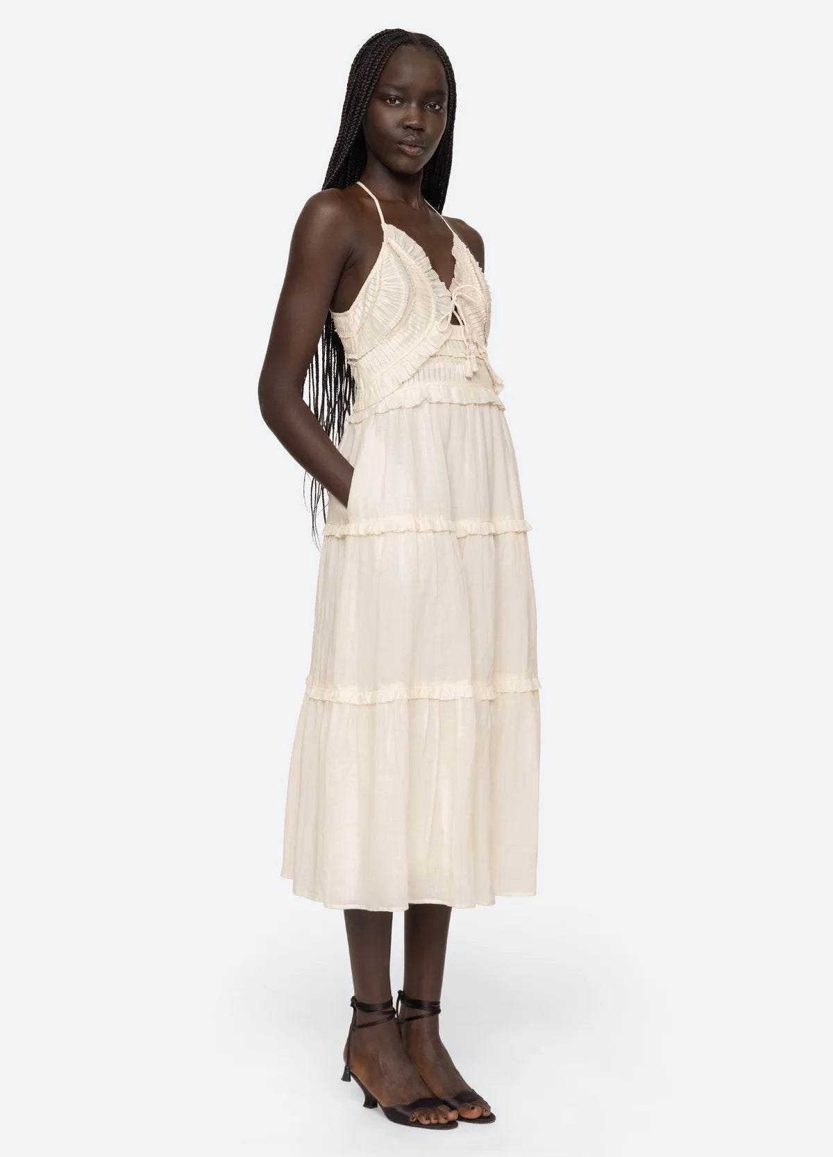 Cole Dress in Cream - Elegant Women's Casual Summer Dress for Beach, Party & Everyday Wear