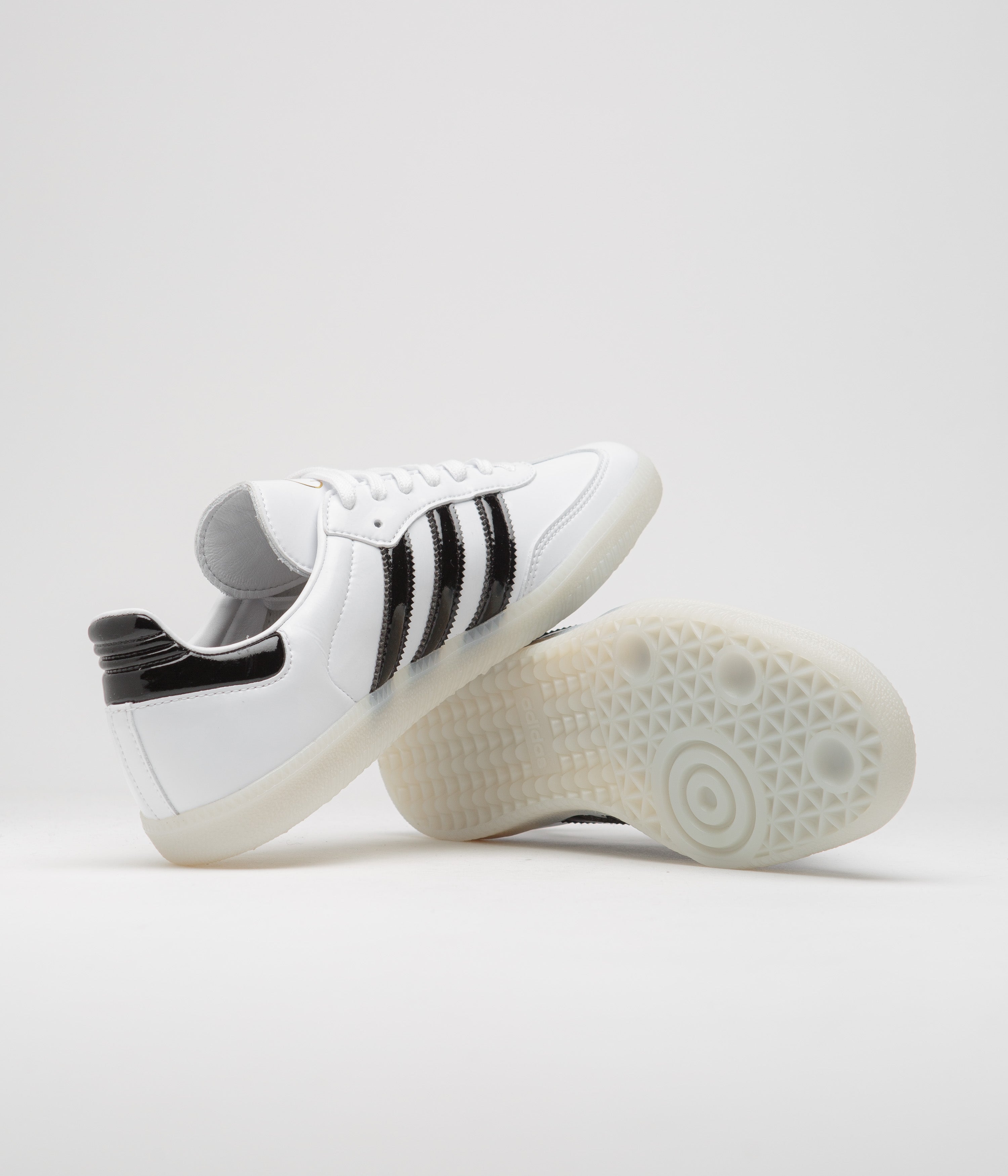 Adidas x Dill Samba Patent Leather Sneakers - White/Black/Gold Metallic - Men's Fashion Shoes for Casual Wear & Street Style