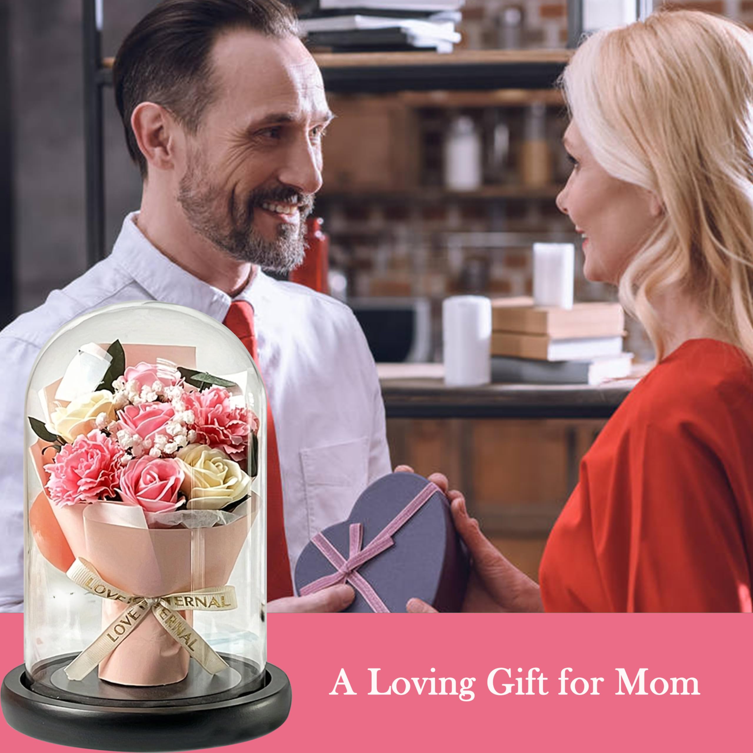 Beautiful Pink Carnation Roses - Perfect Mother's Day, Valentine's Day & Birthday Gift for Her - Romantic Floral Present for Mom, Wife, Girlfriend - Ideal for Anniversaries, Home Decor & Special Occasions