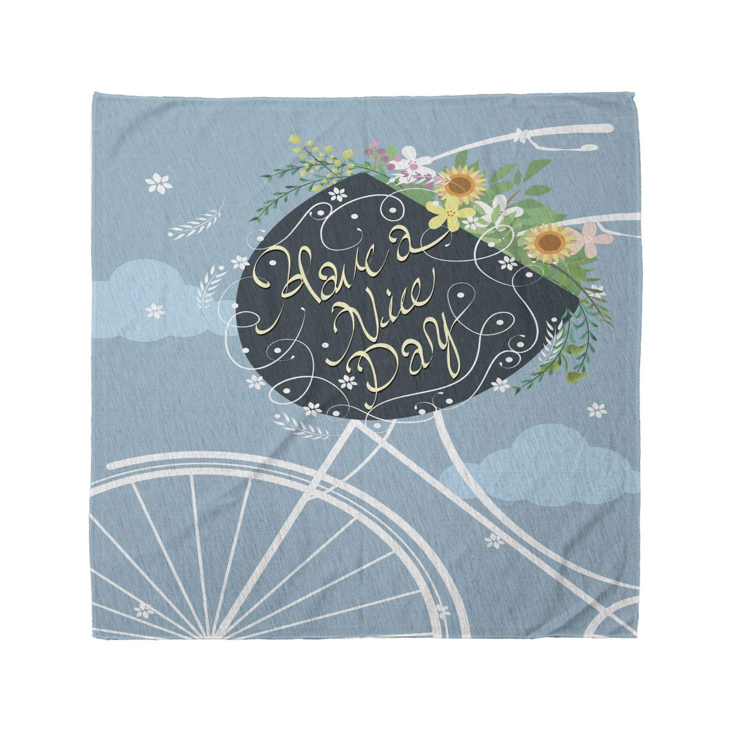 Ambesonne 'Have a Nice Day' Bandana - Unisex Head Scarf & Neck Tie for Cycling, Motorcycle, Hiking & Outdoor Activities