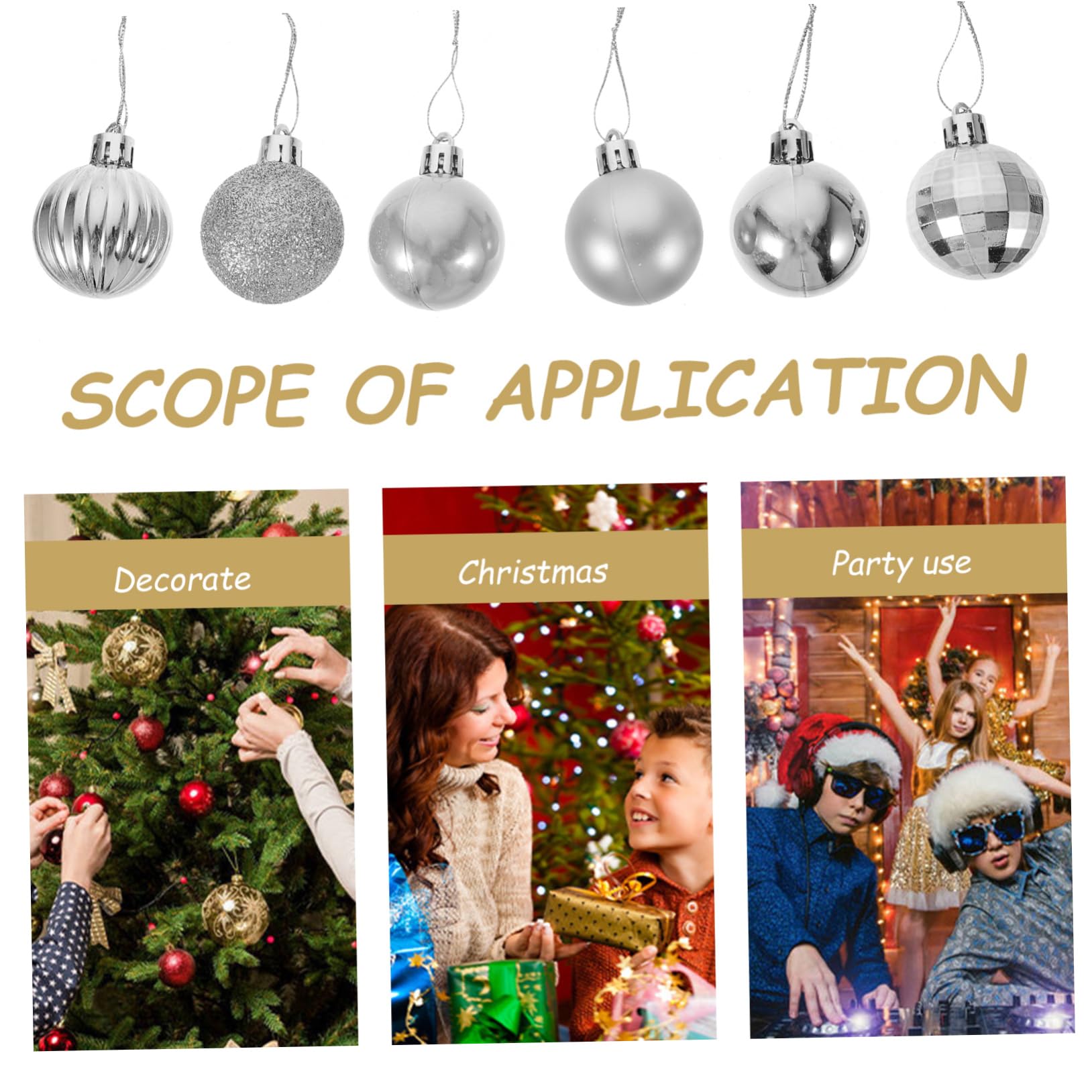 36pcs Christmas Tree Ornaments Set - Shatterproof Decorative Balls for Holiday Tree Decorations, Xmas Party & Home Décor