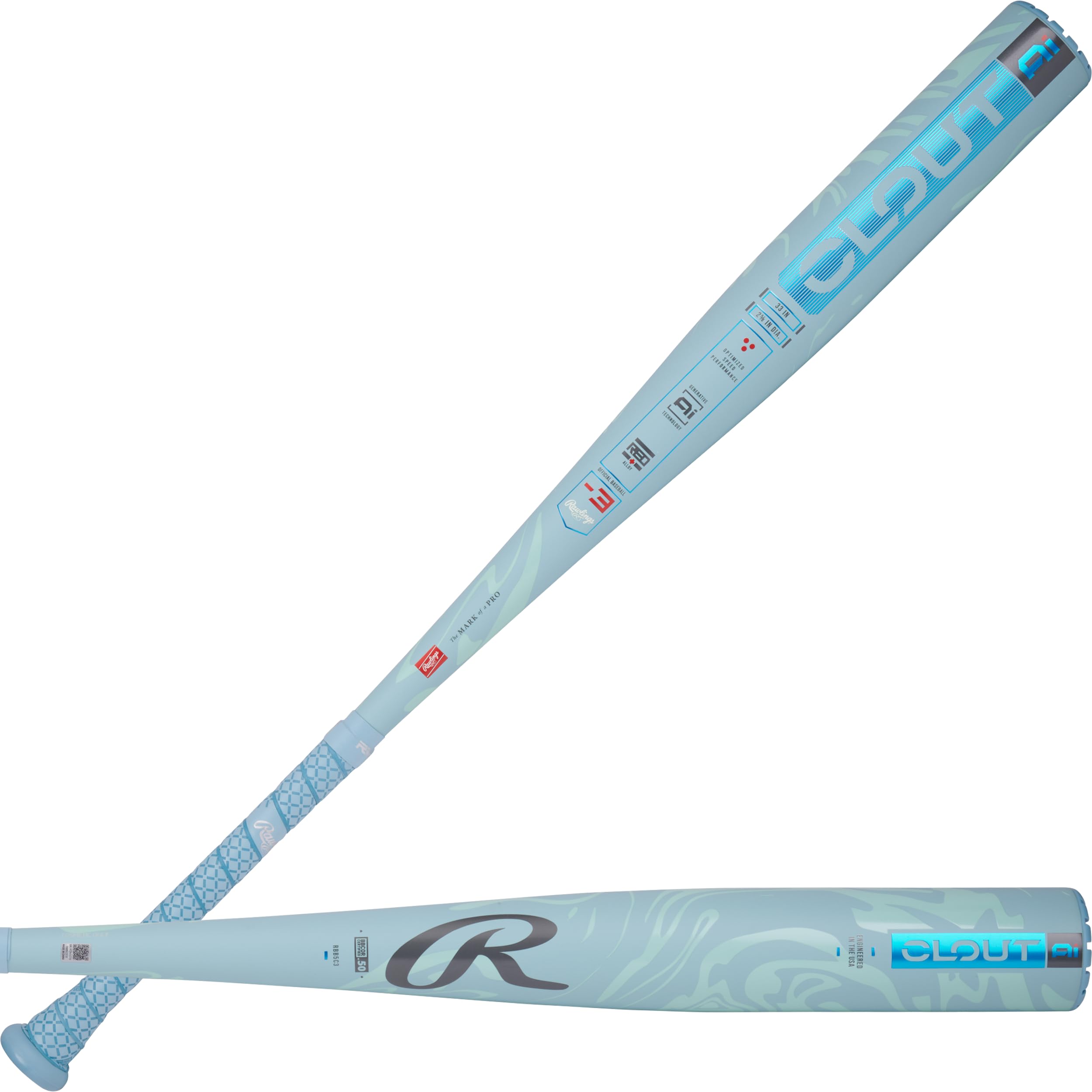 Rawlings 2025 Clout AI BBCOR Baseball Bat -3 Drop 2 5/8