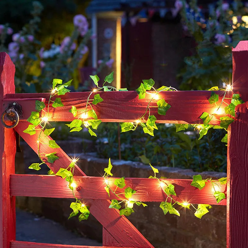 Outdoor Waterproof Garden Vine LED String Lights - 33ft 100 LED Fairy Lights for Patio, Wedding, Party, Backyard Decoration