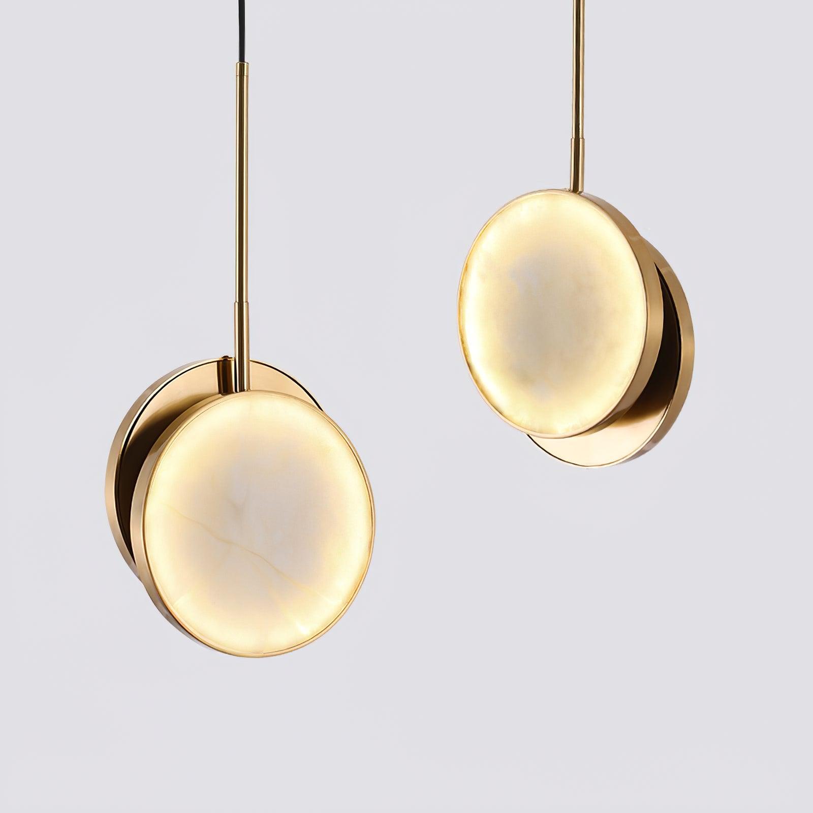Moonshade Pendant Light - Modern Hanging Ceiling Lamp for Kitchen Island, Dining Room & Bedroom Decor - Dimmable LED Chandelier Lighting Fixture
