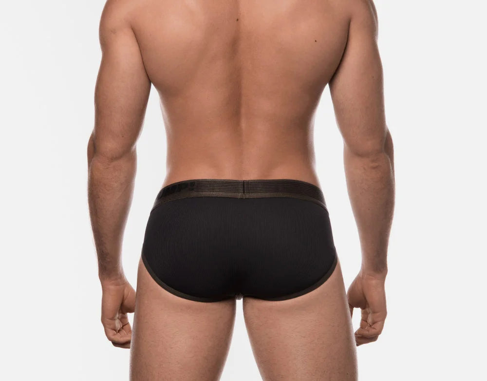 Military Ribbed Briefs for Men - High-Quality PUMP! Army Green Underwear - Comfortable & Durable for Workout, Outdoor Activities & Daily Wear