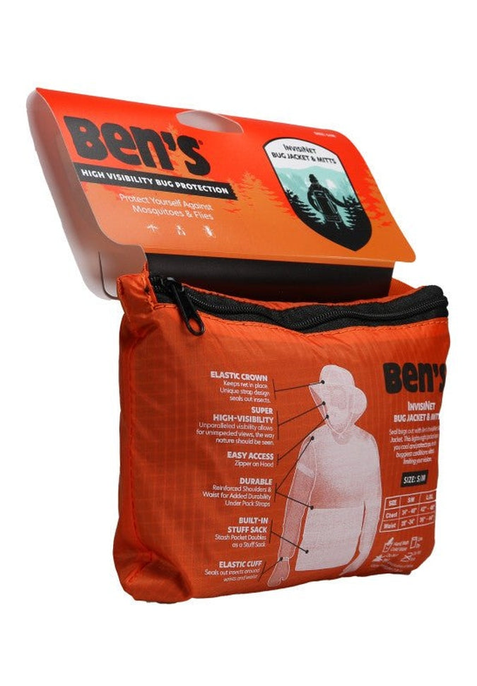 Ben's® InvisiNet Bug Jacket & Mitts - Lightweight Mosquito Protection for Outdoor Activities | Hiking, Camping, Gardening & Fishing Gear