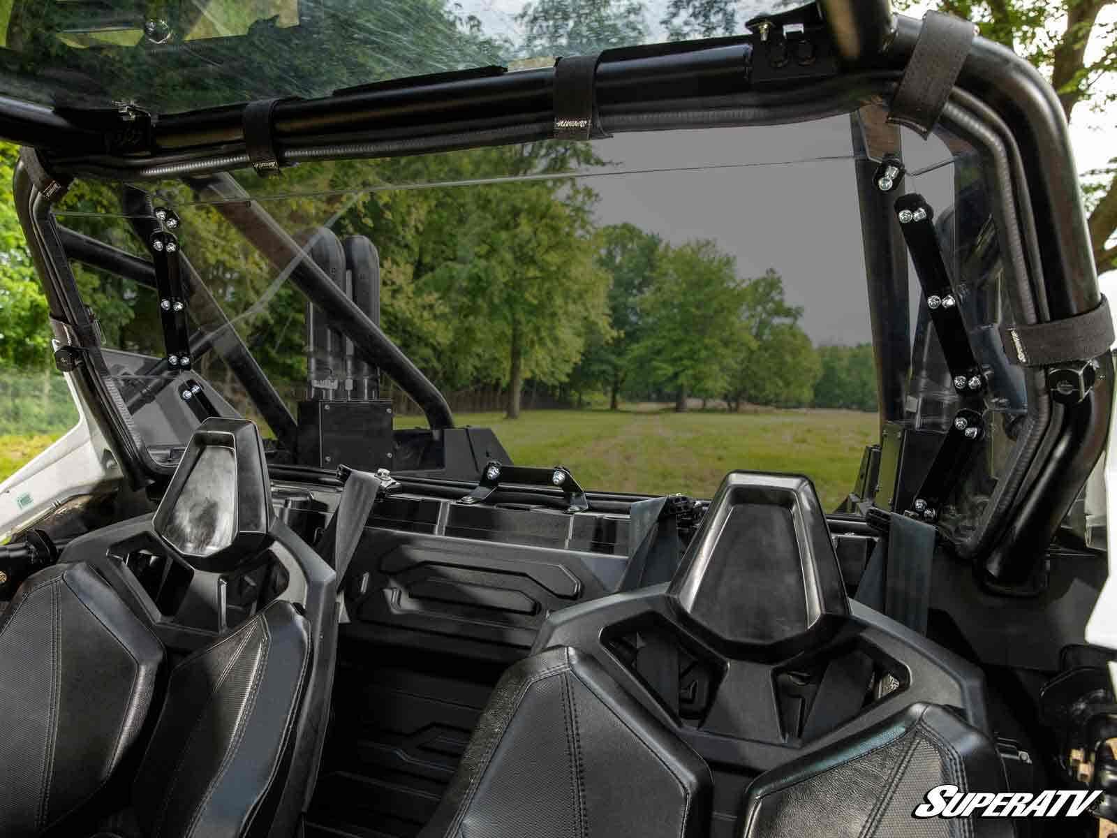 SuperATV Rear Windshield for Polaris RZR PRO XP - Durable UTV Windshield for Off-Road Protection & Dust Control | Perfect for Trail Riding, Hunting & Outdoor Adventures