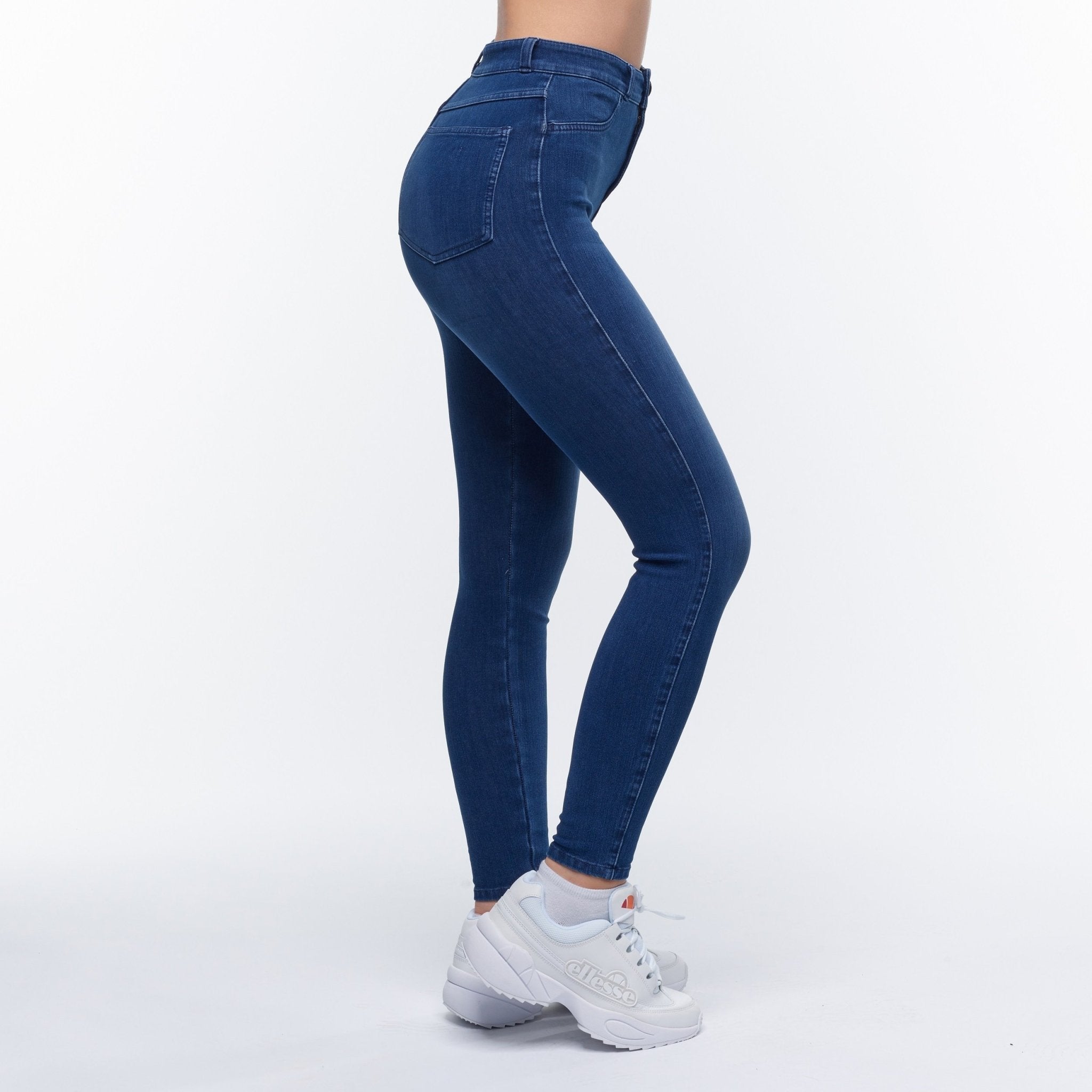 Best High Waisted Jeans for Women - Dark Blue Denim Skinny Jeans - Comfortable & Stretchy - Perfect for Casual Wear, Office & Night Out