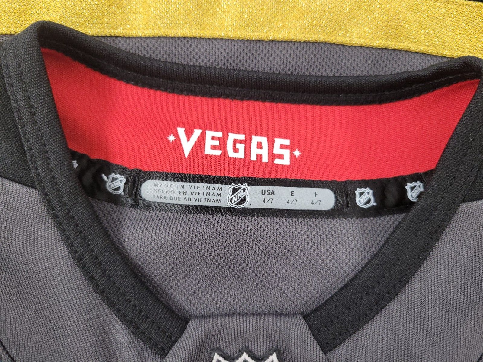 NHL Las Vegas Golden Knights Youth Hockey Jersey Size 4/7 - Official Licensed Replica for Kids - Perfect for Games, Fan Events & Sports Enthusiasts