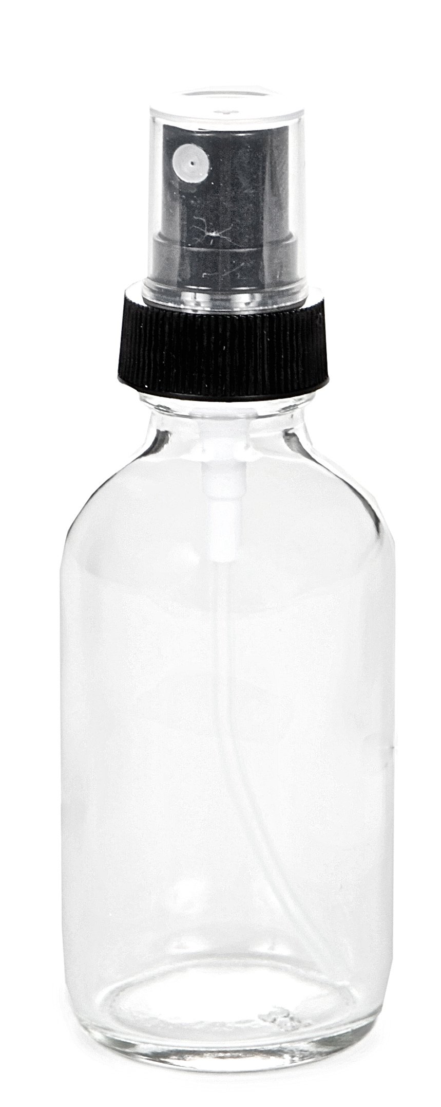 Vivaplex 12-Pack 1 oz Clear Glass Bottles with Black Fine Mist Sprayers - Perfect for Essential Oils, DIY Beauty & Travel-Size Products