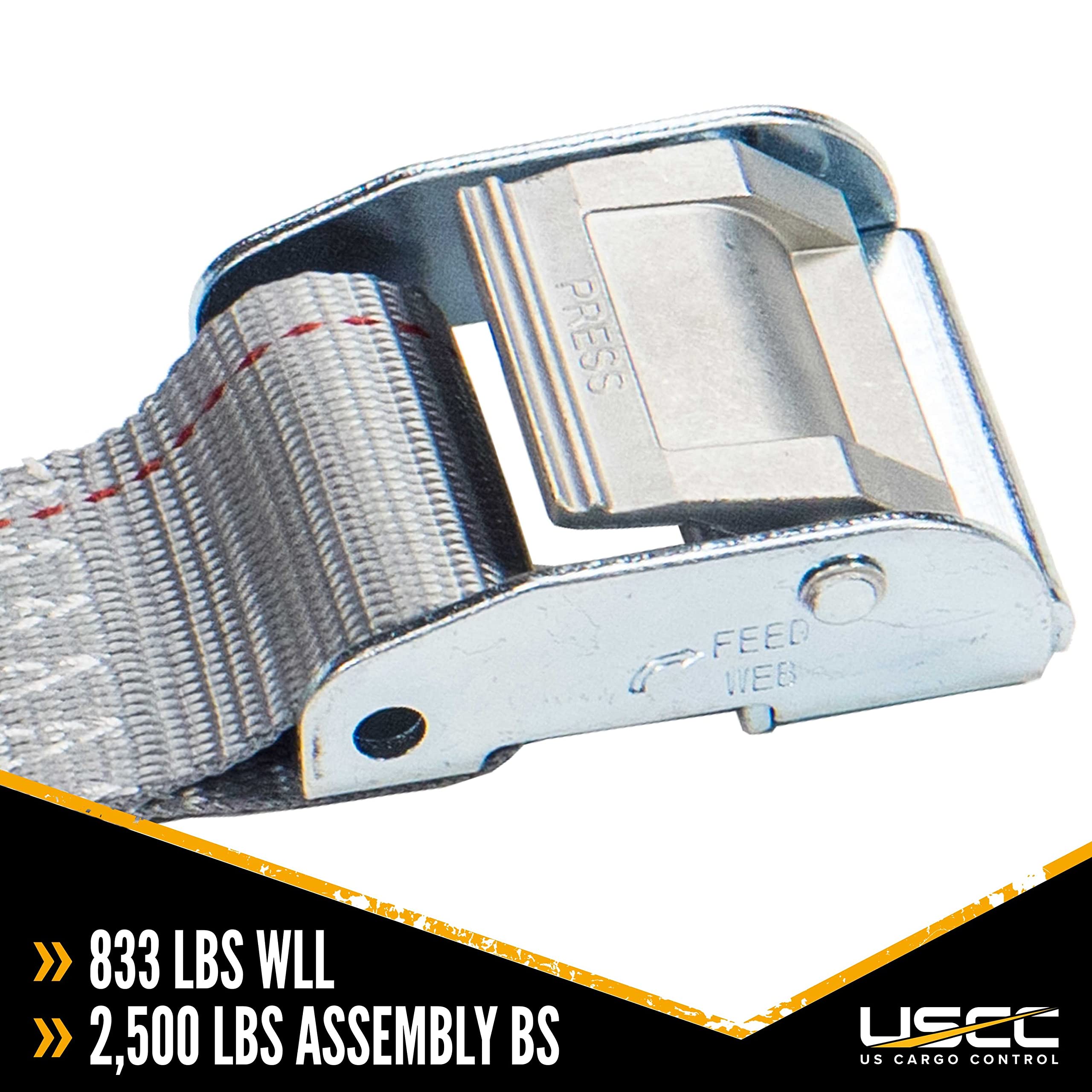 US Cargo Control E Track and E Track Straps Kit - Heavy Duty Cargo Securing System with E Track Rails & Straps for Pickup Trucks & Trailers - Perfect for Transporting Equipment, Motorcycles & ATVs Safely