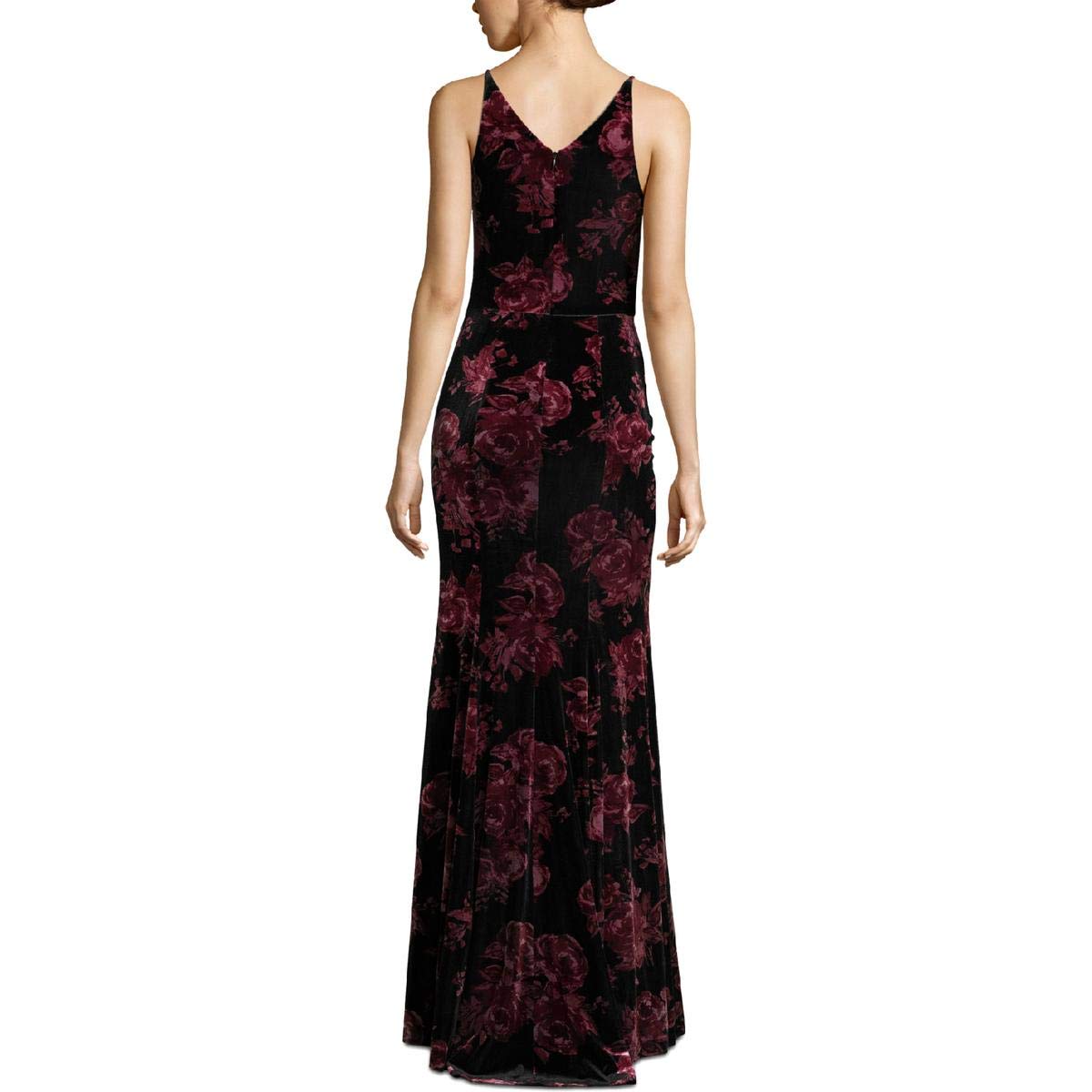 Xscape Women's Velvet Floral Formal Dress - Elegant Evening Gown for Prom, Wedding & Special Occasions
