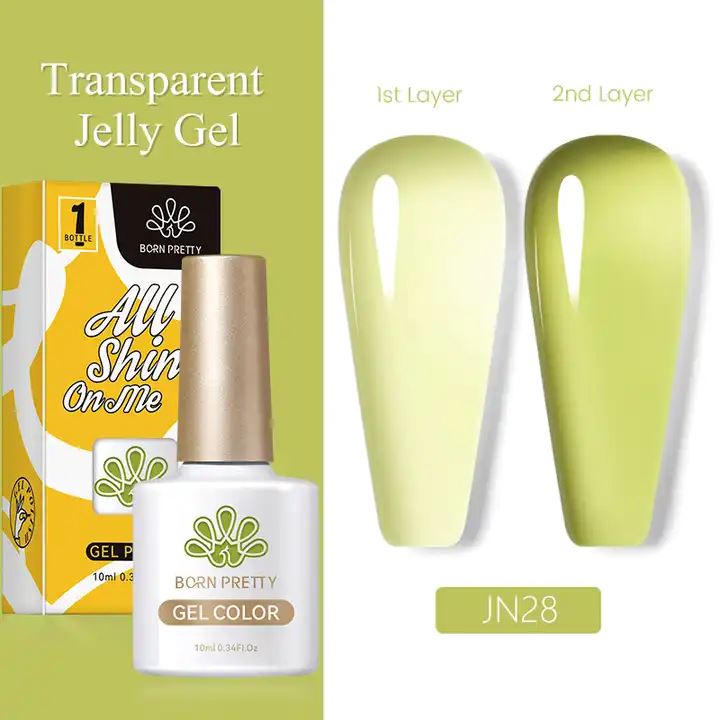 Born Pretty Jelly Nude Gel Polish - Long Lasting Soak Off UV LED Nail Polish for Salon & Home Manicure - Perfect for Weddings, Parties & Everyday Wear