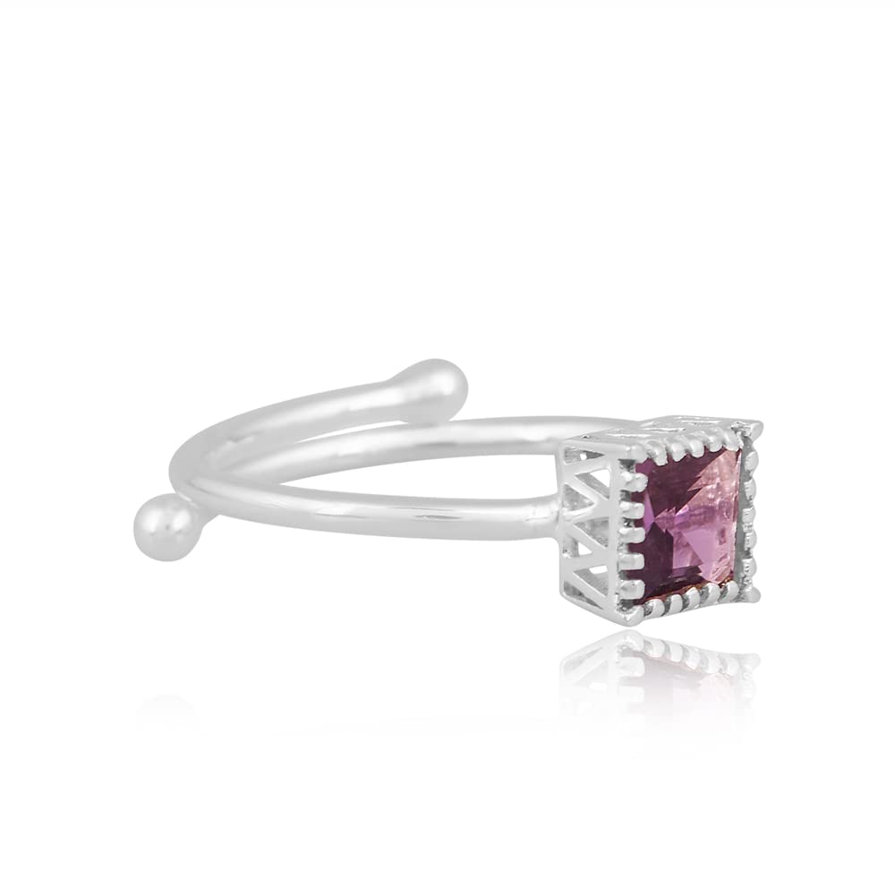 PANOPLY Pink Amethyst 925 Sterling Silver Ring for Women | Elegant Jewelry Gift for Mom, Wife, or Loved One | Perfect for Anniversary, Birthday, Wedding & Christmas | Handcrafted Dainty Ring for Everyday Wear & Special Occasions