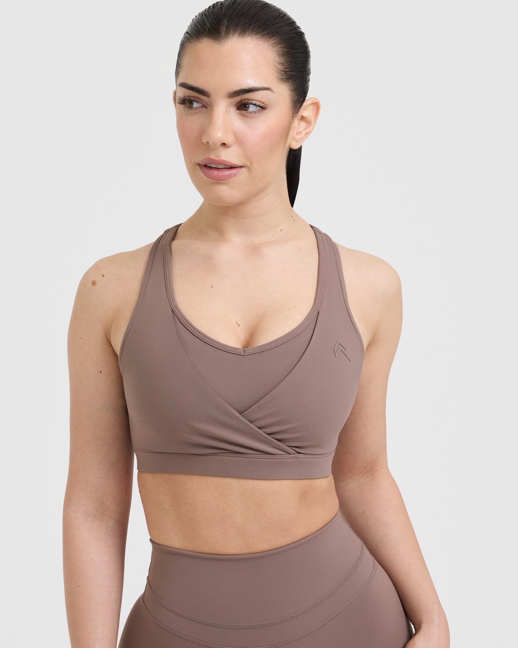 High Support Seamless Sports Bra for Women - Cool Brown | Yoga, Running, Gym & Workout Comfort