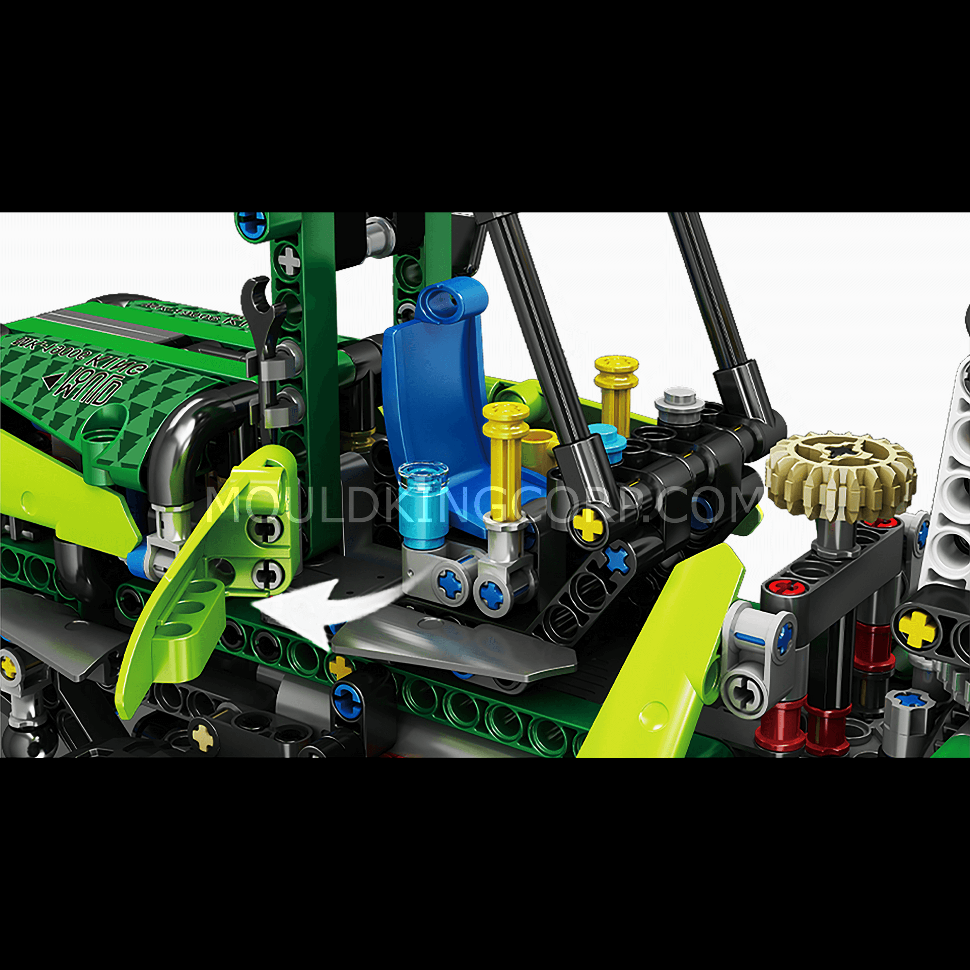 Mould King 19006 Pneumatic Logging Truck Building Kit - 938 Piece STEM Construction Toy for Adults & Kids | DIY Engineering Model for Creative Play & Educational Learning