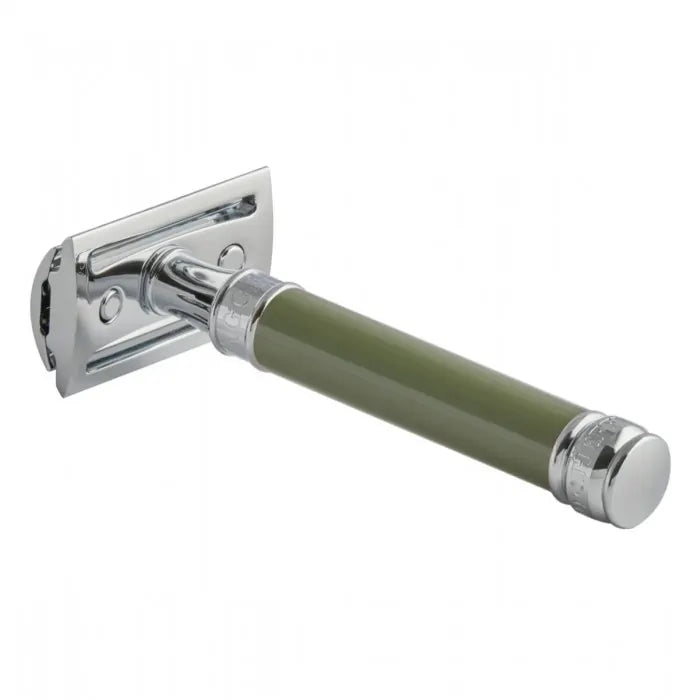 Edwin Jagger DE88 Green Double Edge Safety Razor - Closed Comb Design for Smooth Shaving | Perfect for Wet Shaving & Grooming Routine