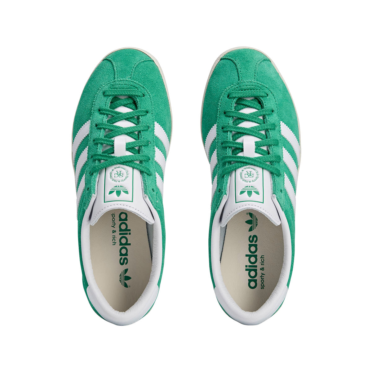 Sporty & Rich Women's Blanc Court Green Cloud White Sneakers - Stylish & Comfortable for Running, Gym, and Casual Wear