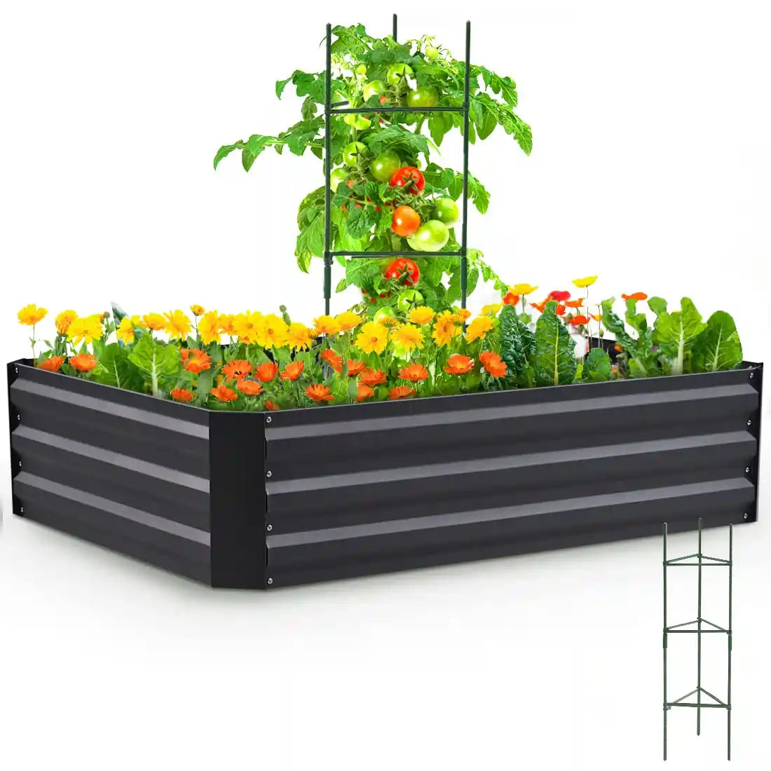 Elevated Raised Garden Bed Kit for Vegetables, Herbs & Flowers - Durable Outdoor Planter Box for Backyard, Patio & Balcony Gardening