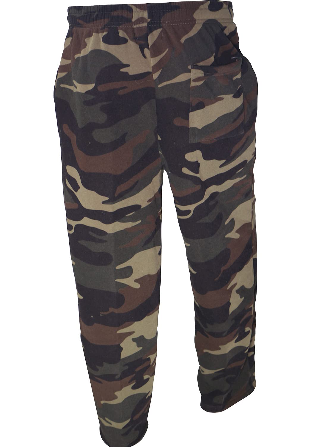 Men's Fleece Sweatpants - Open Bottom Joggers, Straight Leg Running Pants with Pockets | Loose Fit Athletic Pants for Casual Wear, Workout & Lounge