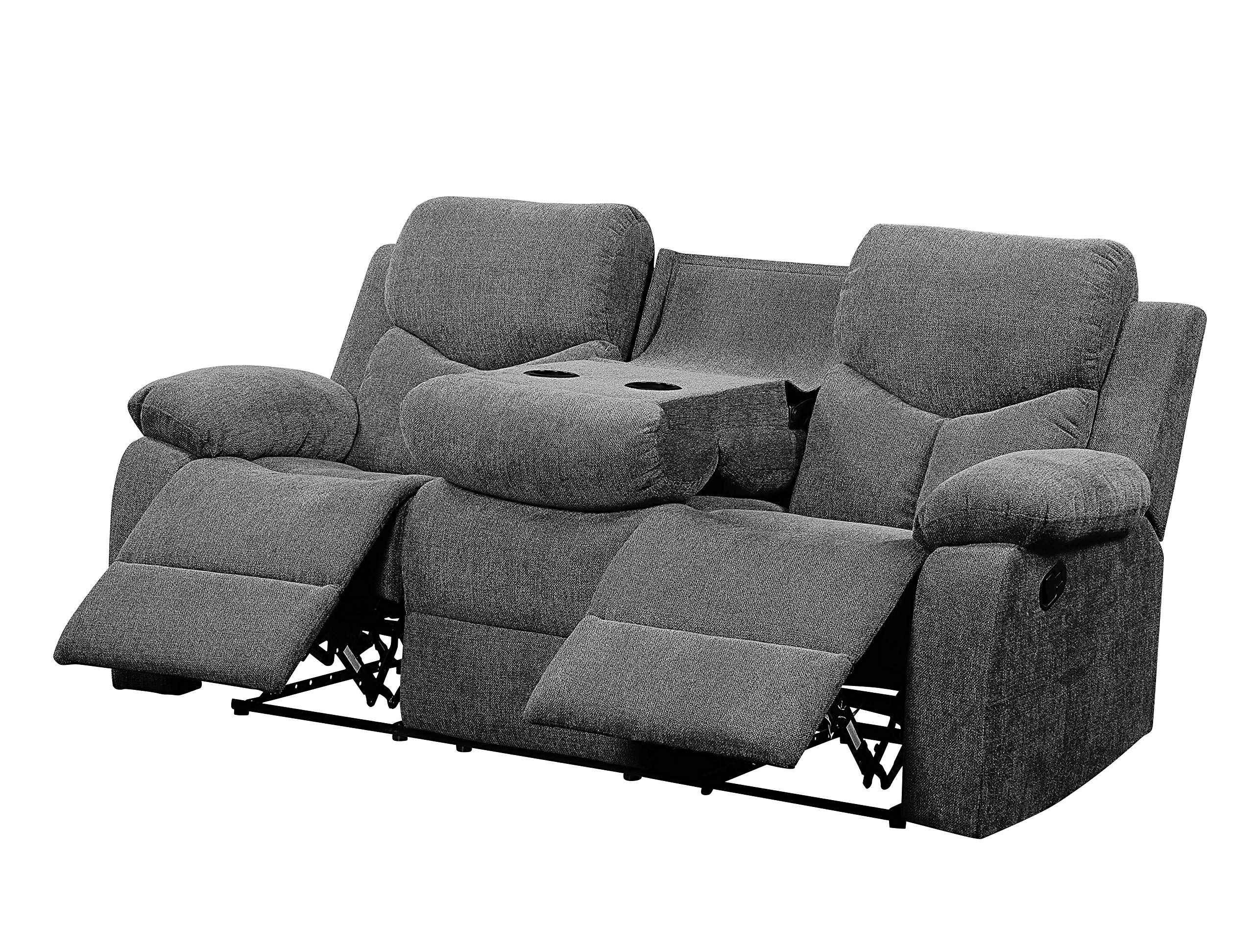 ACME Furniture Kalen Modern Sofa Set - Gray Fabric Couch for Living Room, Lounge & Home Decor