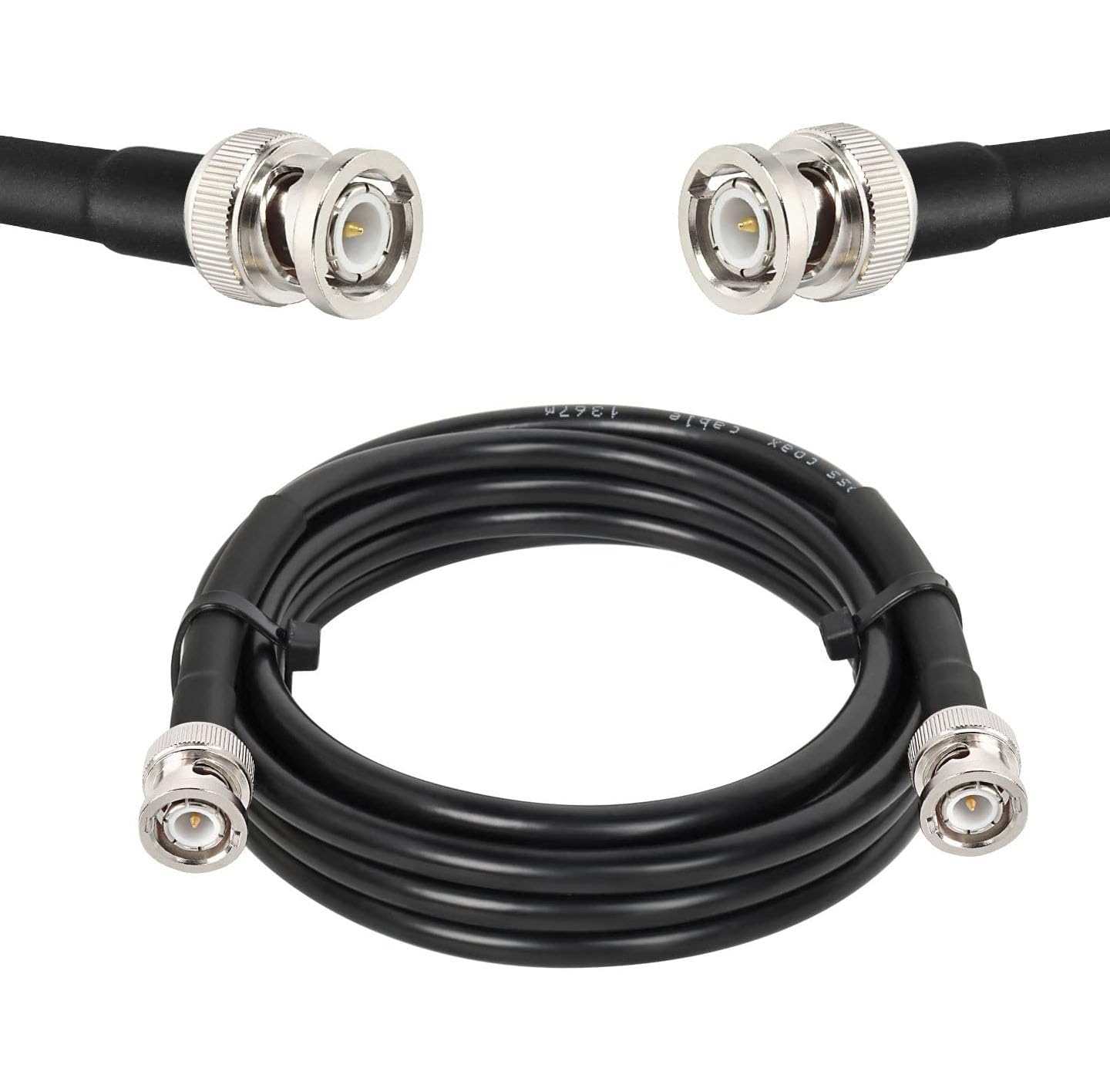 DHT Electronics BNC Male to Male Jumper Cable - 3FT High-Quality Coaxial Cable for Oscilloscopes, Function Generators, and Test Equipment - Perfect for Lab Testing, Audio/Video Connections, and Electronic Measurements