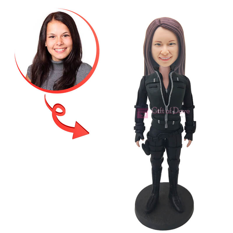 Custom Black Widow Bobblehead - Unique Collectible Marvel Avengers Action Figure - Perfect for Office Desk Decor, Superhero Gifts & Marvel Fan Collections