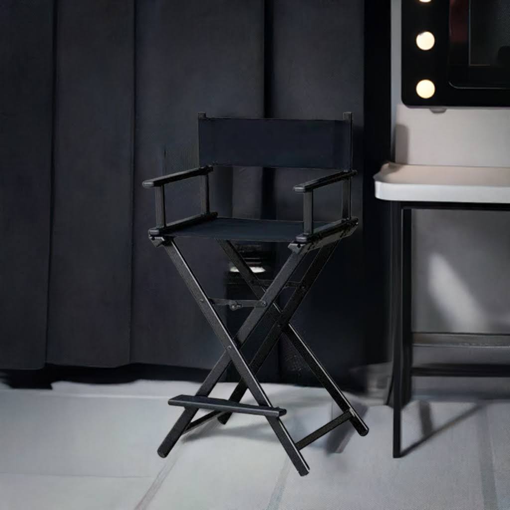 Portable Director Makeup Chair MC151 - Lightweight Folding Styling Chair for Salon, Film Set & Home Beauty Use