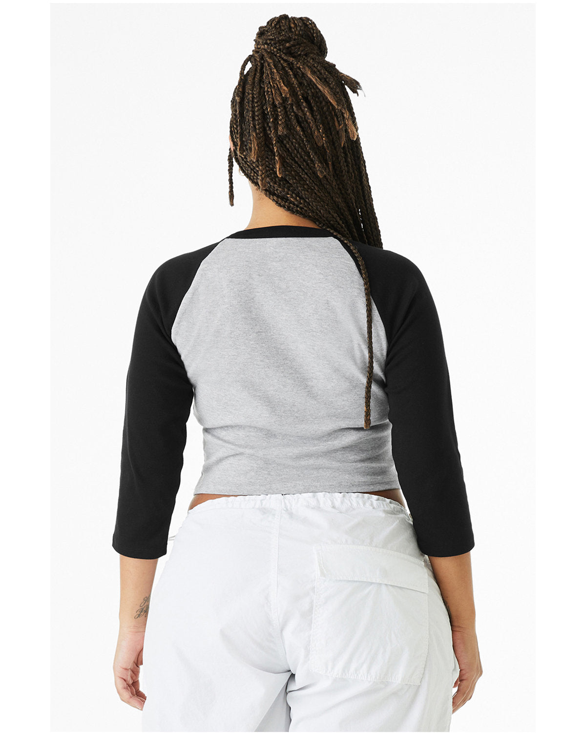 Bella + Canvas 1200 Ladies' Micro Ribbed Three Quarter Raglan Baby Tee - Soft & Stretchy Women's T-Shirt for Casual Wear, Yoga & Everyday Comfort