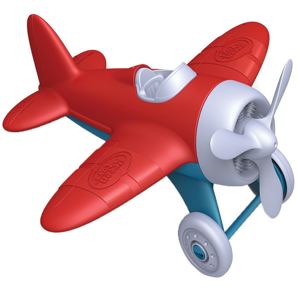 Green Toys Airplane - BPA Free & Phthalates Free, Red Aero Plane Toy for Kids | Educational STEM Toy to Improve Aeronautical Knowledge | Perfect for Indoor Play, Birthday Gifts & Learning Activities