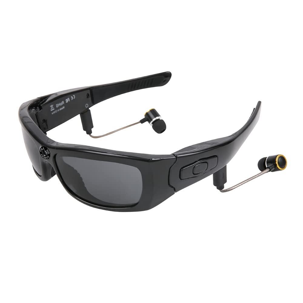Full HD 1080P Camera Glasses with Bluetooth - Polarized Lens Wearable Video Sunglasses for Men & Women | Hands-Free Recording for Sports, Travel & Outdoor Adventures