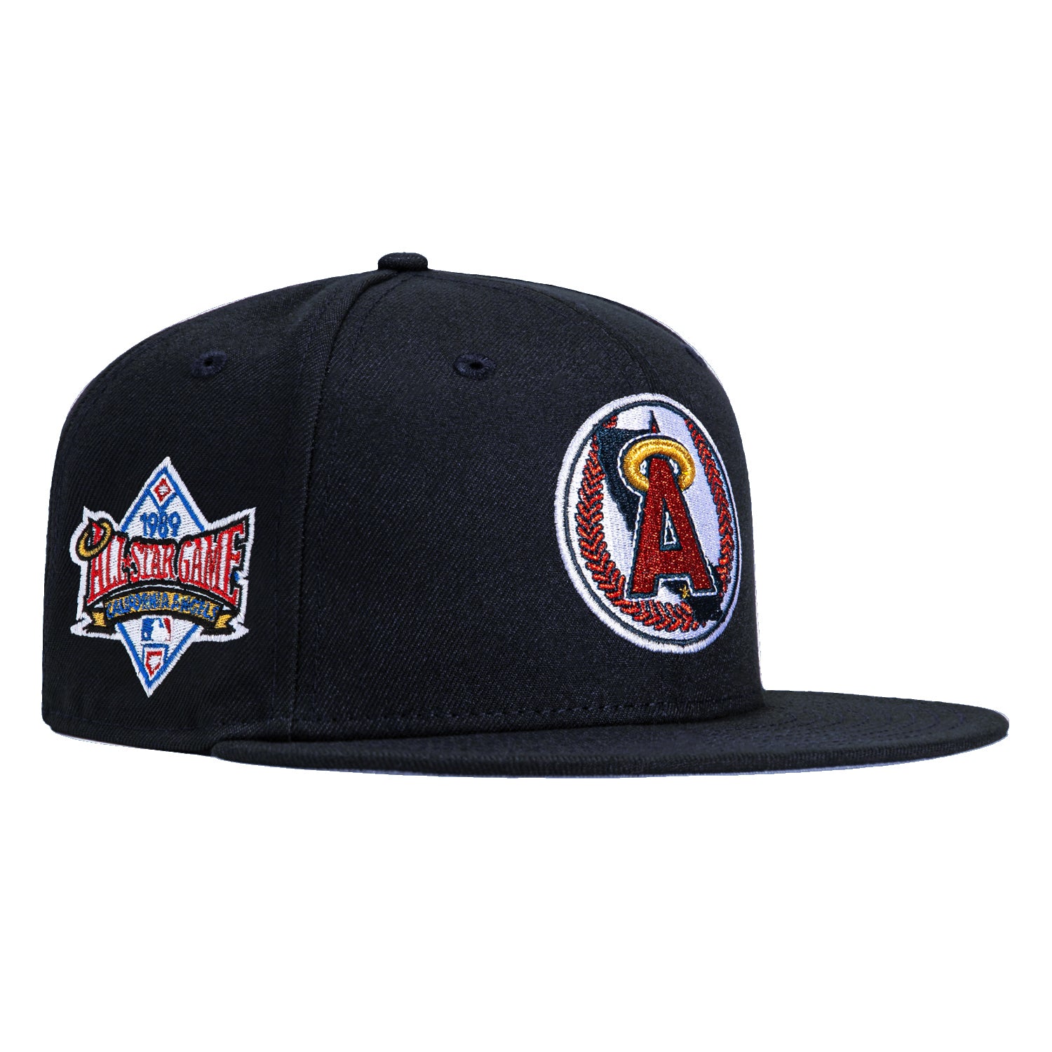 New Era 59Fifty Los Angeles Angels 1989 All Star Game Patch Logo Baseball Cap - Navy Blue Adjustable Snapback Hat for Men & Women | Perfect for Baseball Games, Sports Events & Casual Wear