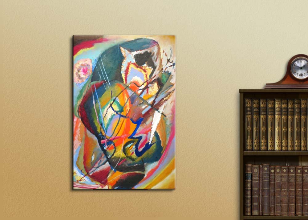 Wall26 - Wassily Kandinsky Improvisation III Canvas Wall Art Print - 32x48 Inches - Modern Abstract Painting for Living Room, Bedroom & Office Decor