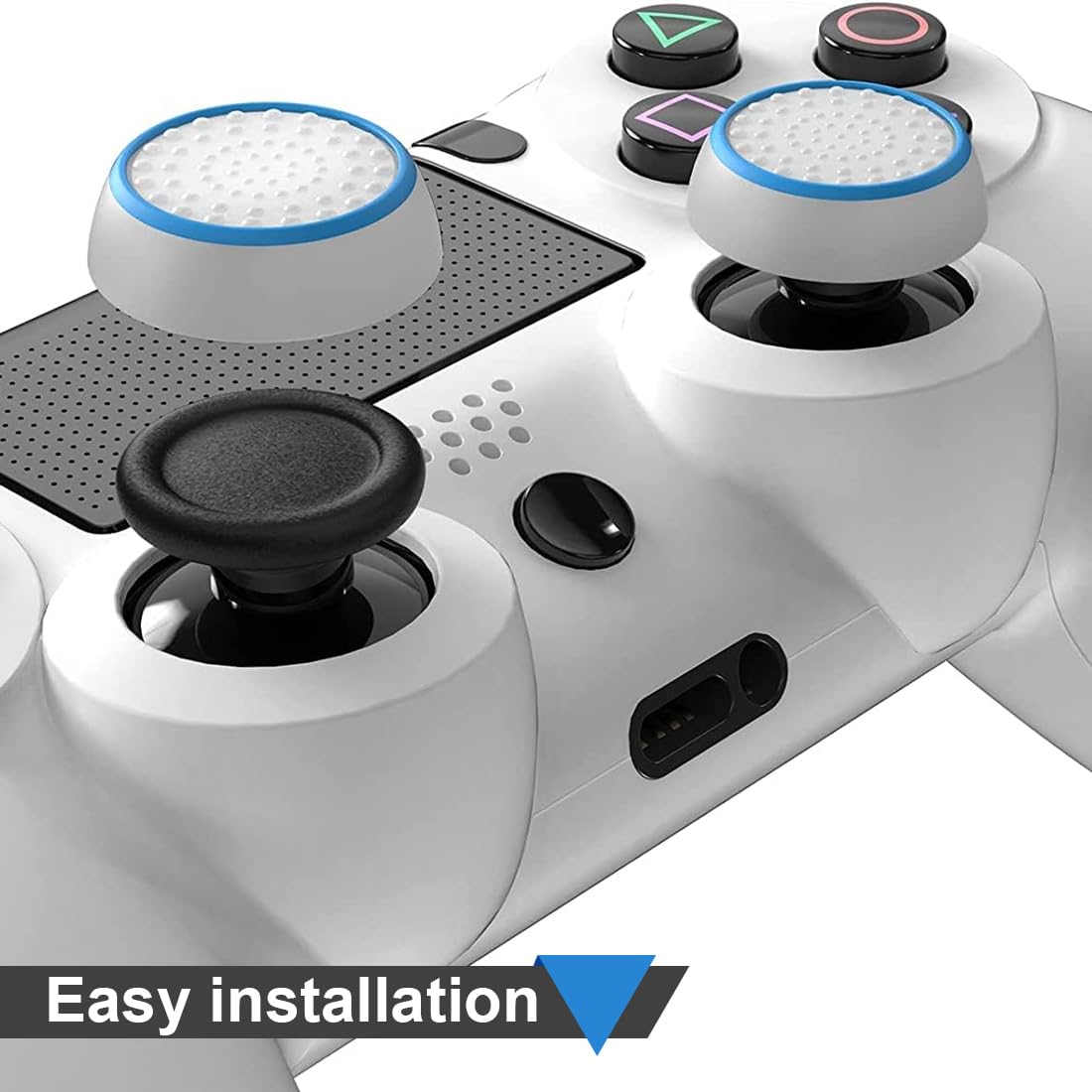 Reccisokz 16-Piece Thumb Grip Caps for Xbox One, Series X/S, Switch Pro, PS5, PS4 Controllers - Enhanced Aim Assist & Joystick Protection (Gaming Accessories for FPS, Racing & Action Games)