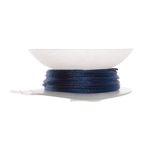 1.5mm Dark Navy Blue Rattail Cord - 20 Yards for Jewelry Making, Crafting, and DIY Projects | Premium Quality Silk Cord for Beading, Macrame, and Sewing