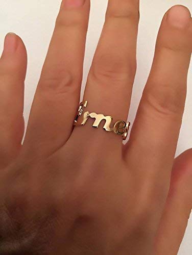 Personalized Name Ring for Women - Custom Initial Ring with Engraving - Perfect for Birthdays, Anniversaries & Gifts