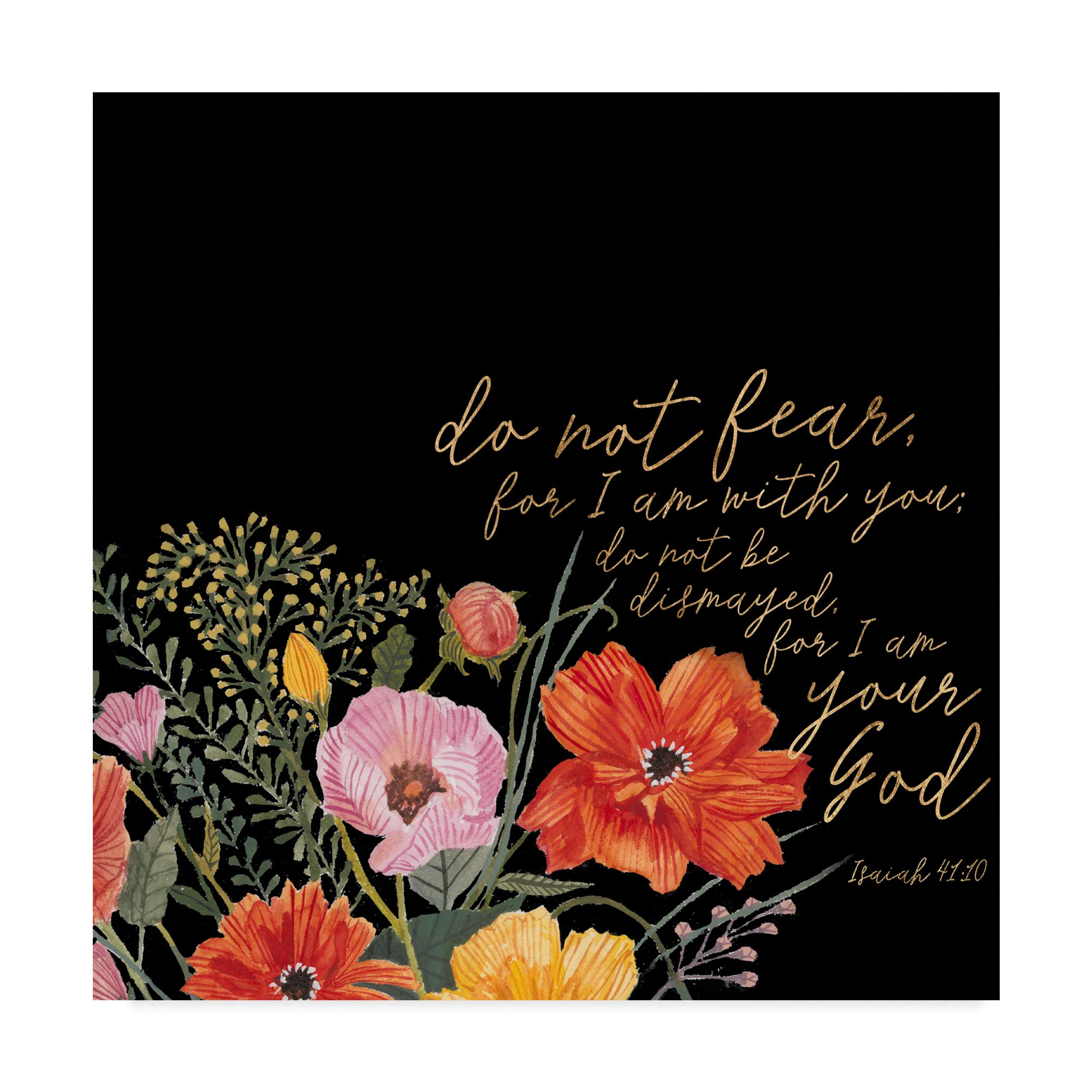 Floral Faith III by Studio W - 18x18 Inch Framed Wall Art Print for Home & Office Decor | Modern Botanical Painting for Living Room, Bedroom & Office Spaces